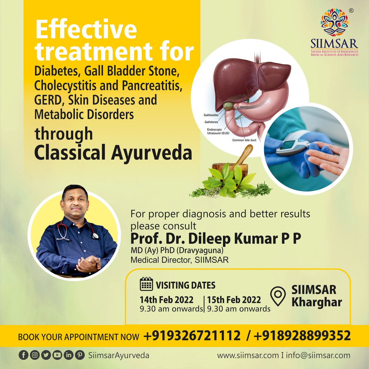 siimsar1's tweet photo. Are you suffering from any prolonged health problem?
Classical Ayurveda has a solution.
Treated more than 8000 chronic cases; for over 80 per cent results.
for booking your appointment call: 93267 21112
#SiimsarAyurveda #kharghar  #ayurvedicmedicine #ayurvedatreatment #Ayurveda https://t.co/WJpsXXtnUs