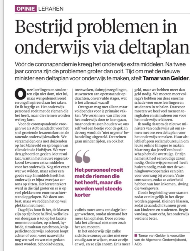 vantamar's tweet photo. Vandaag @ADnl @AObtweets https://t.co/ECrGX2vVib