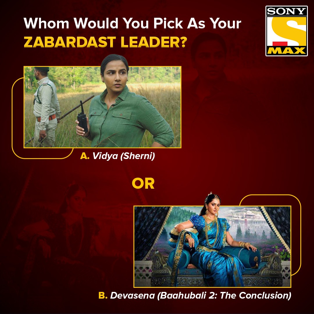 SonyMAX's tweet photo. Both are the true #Shernis!Who do you think will lead your pack in the most dynamic way?
#Sherni #Baahubali2TheConclusion #SonyMAX #DeewanaBanaDe #Deewangi #Movies #Films https://t.co/RLYVlLHx44