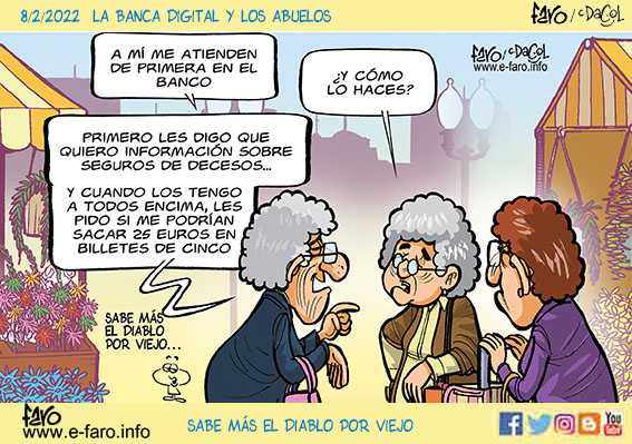 Farohumor's tweet image. A la abuela le vas a venir tú con cuentos. Si los cuentos los cuenta la abuela.
#banca #bancos #abuelos #Brechadigital