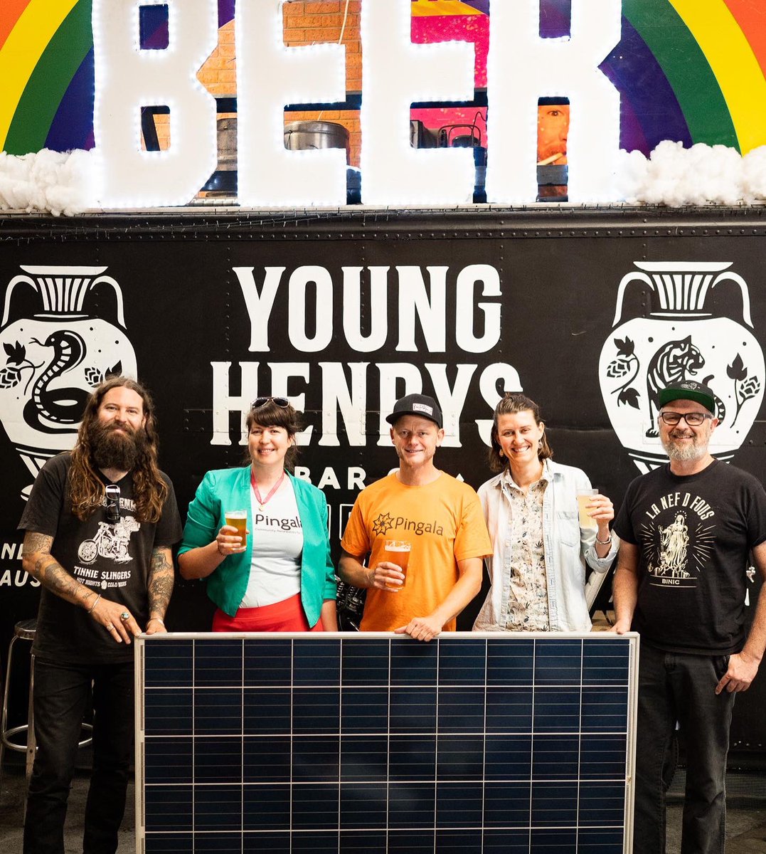 Pingala_Energy's tweet photo. Young Henrys solar 2.0 is up &amp; producing! We hope to see you for a catchup and photo session at @younghenrys tomorrow! Thurs 10th @ 12.30 If you think you can make it, please fill out the RSVP for covid safety https://t.co/ADNpBUinjX
#newtown #younghenrys #pingalapower #solarbeer https://t.co/ZDNQLkqJFn