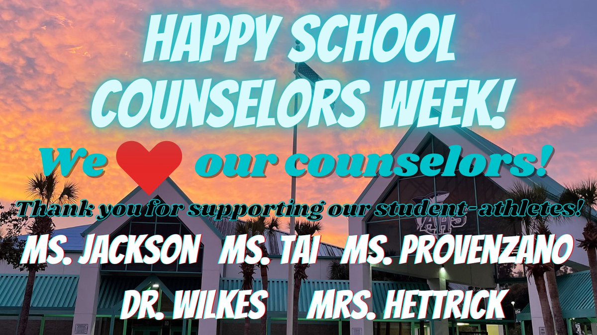 Shout out to our school counselors for helping our student-athletes achieve success! 🦈🎓