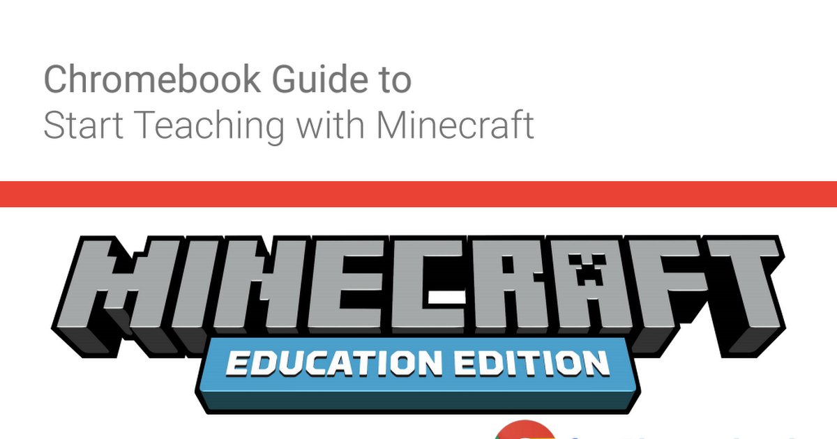 Alice Keeler on X: I created a guide to using Minecraft: Education Edition  on the Chromebook. Here is the PDF version:   #MinecraftEDU #GoogleEDU  / X