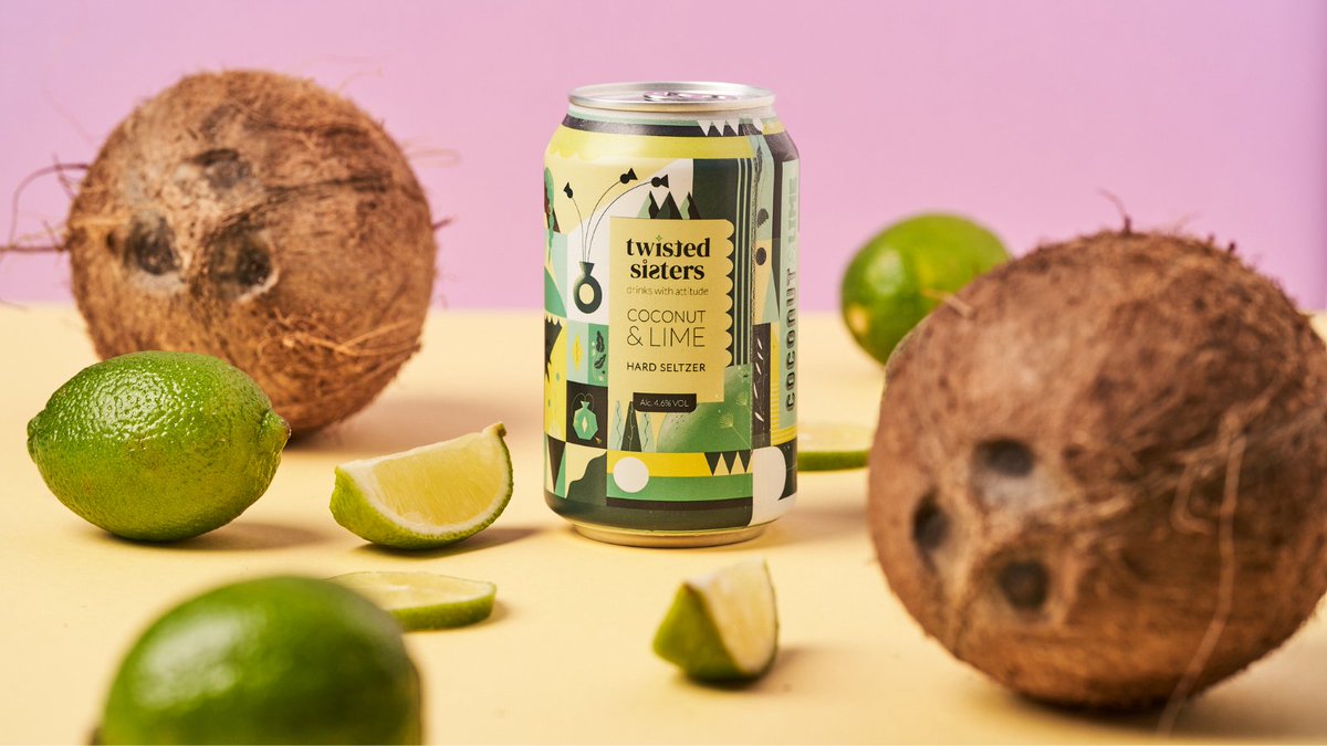 twisted_drinks's tweet photo. We've done the mixing, so you don't have to 🥥

Our Coconut and Lime Hard Seltzer brings the summer vibes in a can, meaning all you have to do is sit back, sip and enjoy. 

#letsgettwisted #twistedsisters #hardseltzer #coconut #lime #drinkfresh https://t.co/hIv8wx5MiD
