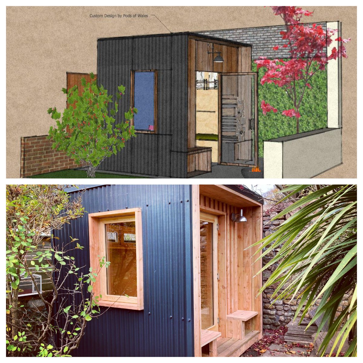 From concept to reality, Pods of Wales can take you through the whole process. #gardendesign #gardenoffice #Welsh #Ash #bespoke