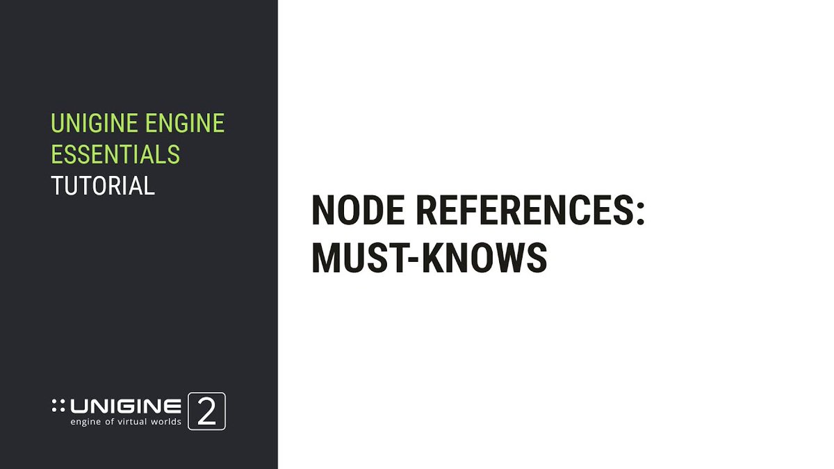 Unigine's tweet image. New UNIGINE Essentials video is up on our YouTube channel! In this Must-know video we cover some peculiarities you should be aware of when working with Node References.
youtu.be/wDaC6EK5e0c
#unigine #unigineengine #uniginetutorial #3dengine #nodereferences