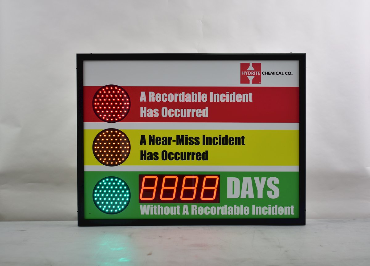 CousignLLC's tweet image. Check out how Hydrite is tracking days without a recordable incident @HydriteCo  #cousign #safetysignage #digitalcounter