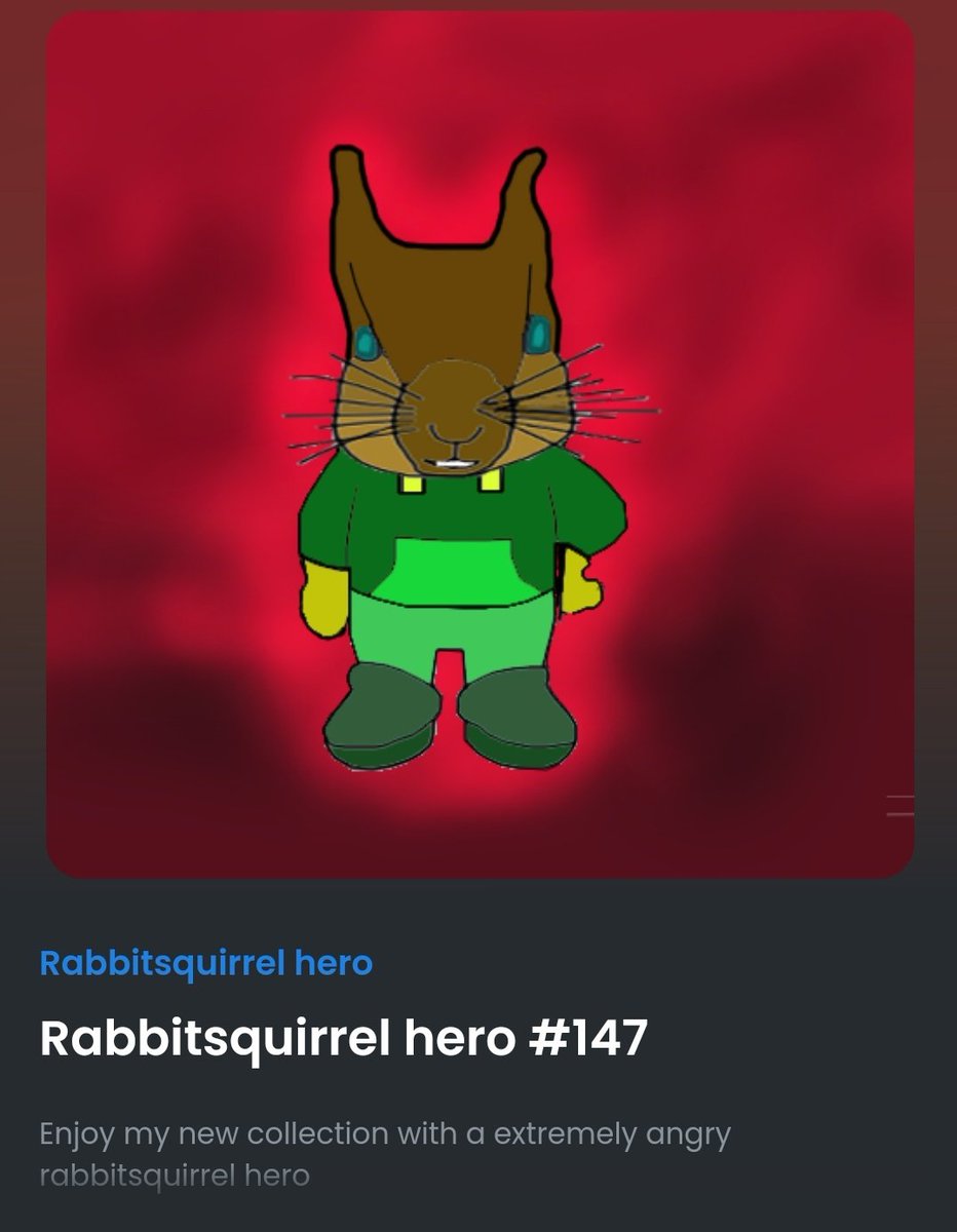 Klaus_art1's tweet photo. Which one of this #NFT do you like?
#choose one and will be yours 🐰🐿️💚❤️
#NFTGiveaway #NFTCommunity #ETH #Polygon #opensea #PolygonNetwork #PolygonNFT https://t.co/7jEyRn5jQw https://t.co/xeowV4X5Zv