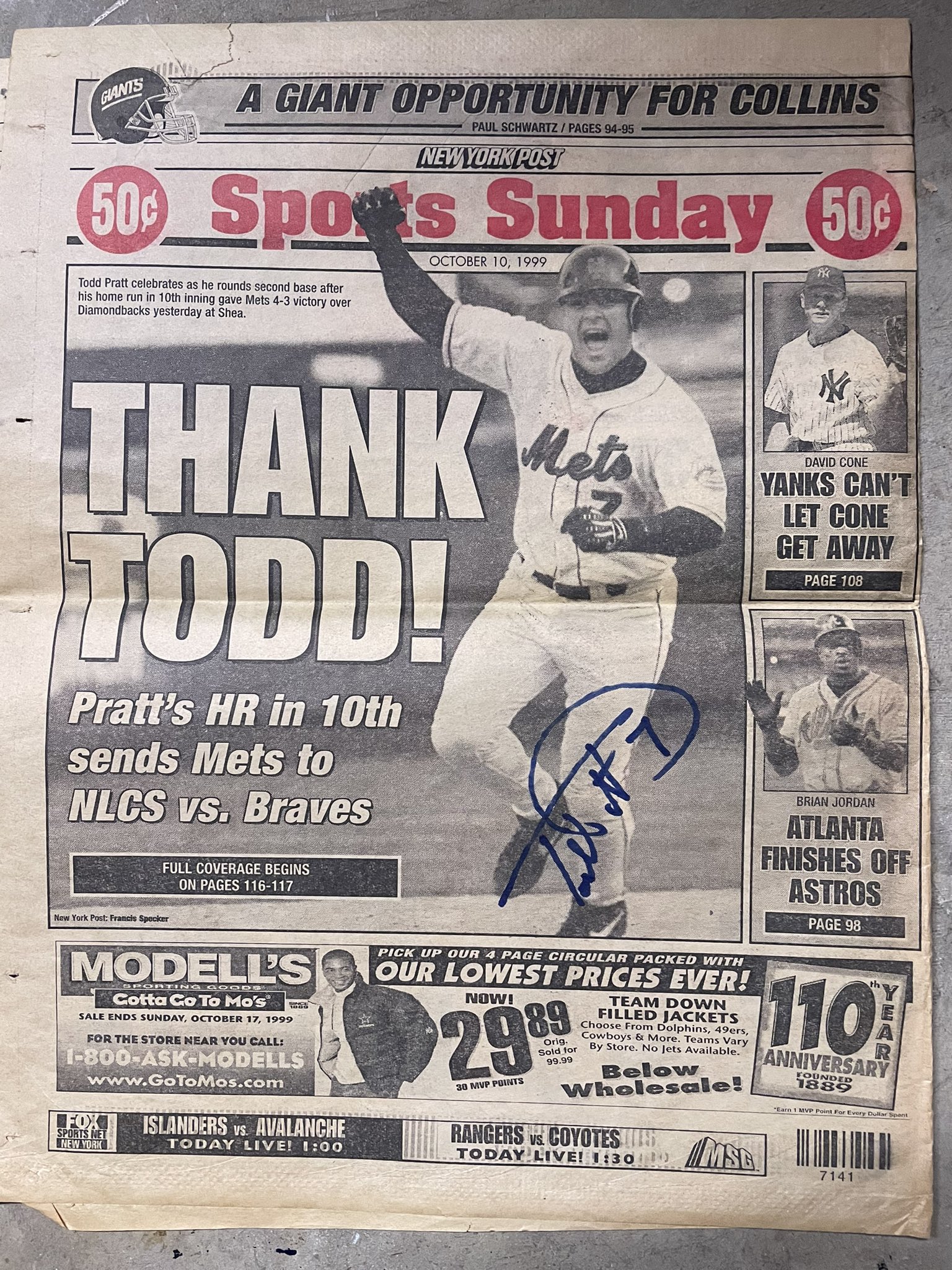 Happy Birthday to Todd Pratt. Thanks for one of the greatest moments in Mets history!  