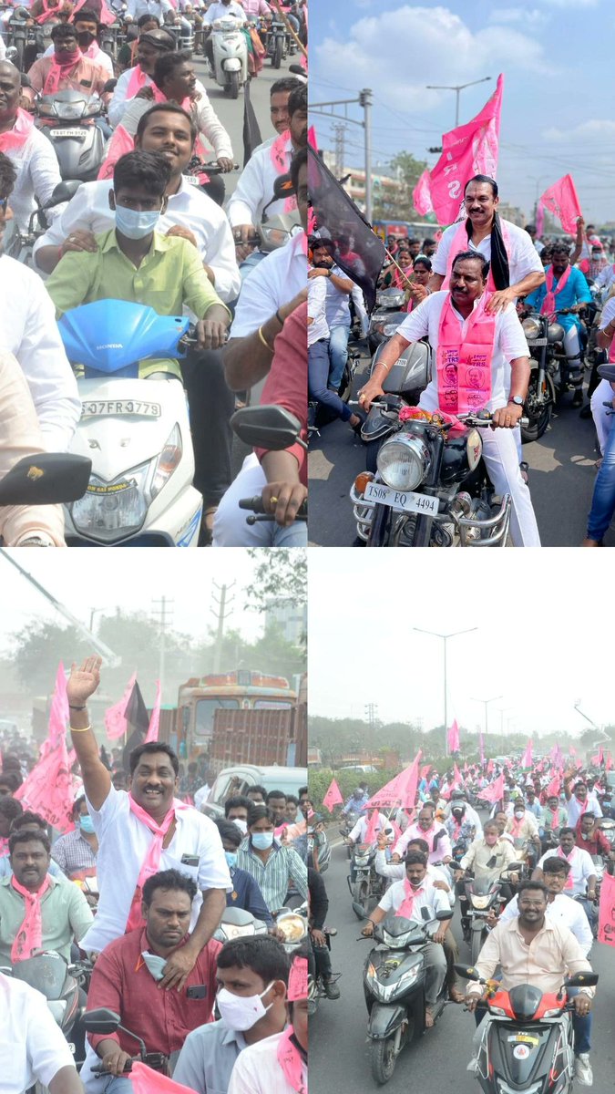 trsLaddu's tweet photo. *🏍️🛵🏍️గౌరవ ప్రధాని మోడీ గారు తెలంగాణ రాష్ట్ర ఏర్పాటుపై చేసిన అనుచిత వ్యాఖ్యలకు నిరసనగా  నిరసనగా ఎల్బీనగర్ శాసనసభ్యులు&amp;చైర్మన్ MRDC శ్రీ సుధీర్ రెడ్డి గారి ఆధ్వర్యంలో భారీ బైక్ ర్యాలీ....🏍️🛵🏍️*

#ModiEnimyOfTelangana 

@KTRTRS @D_SudheerReddy @TRSCRKANNA @trspartyonline https://t.co/UKAacA0jkQ