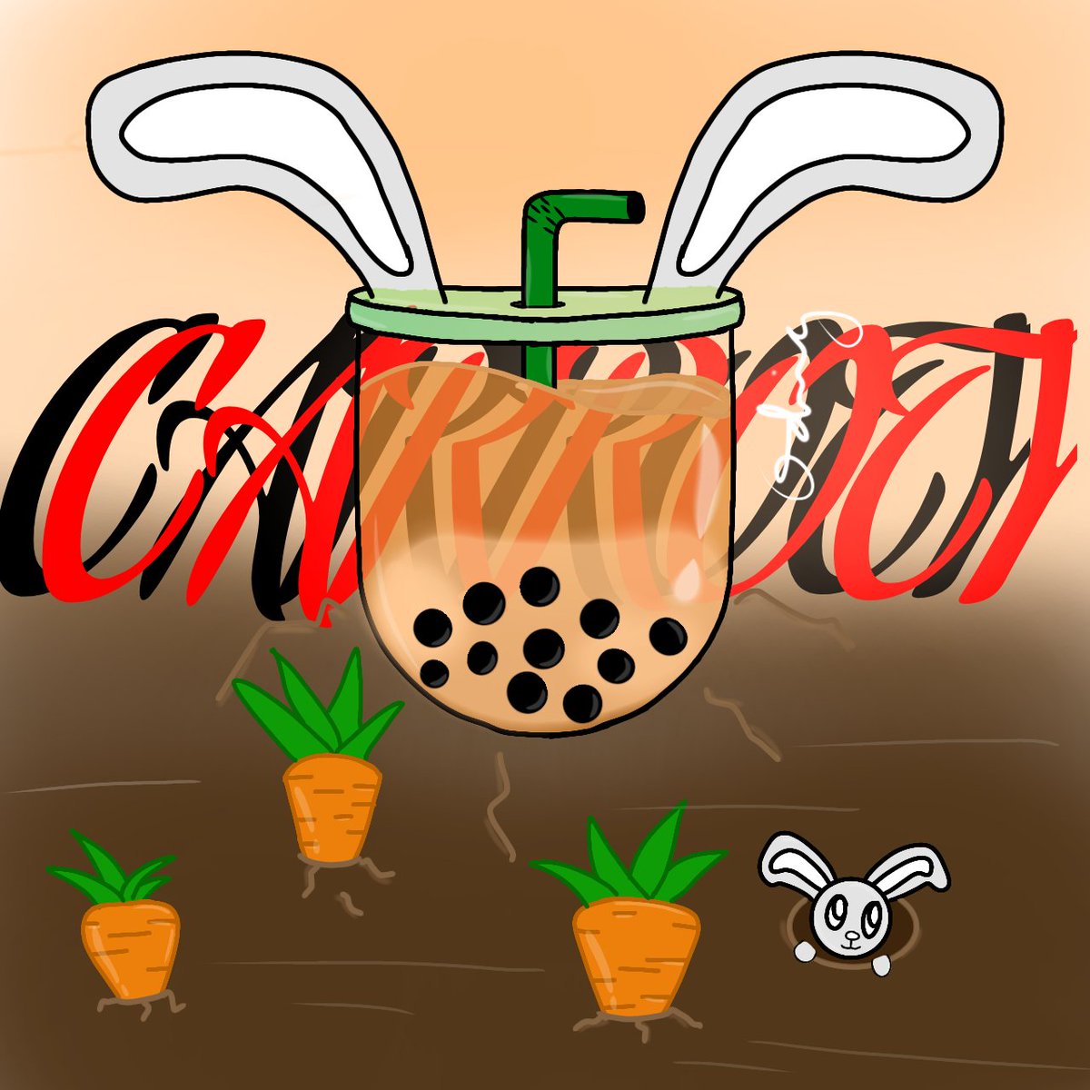 ilove_boba45's tweet photo. 🐰🥕#ibispaint 
I find them cute 🐰 #art https://t.co/3zy4nprHai