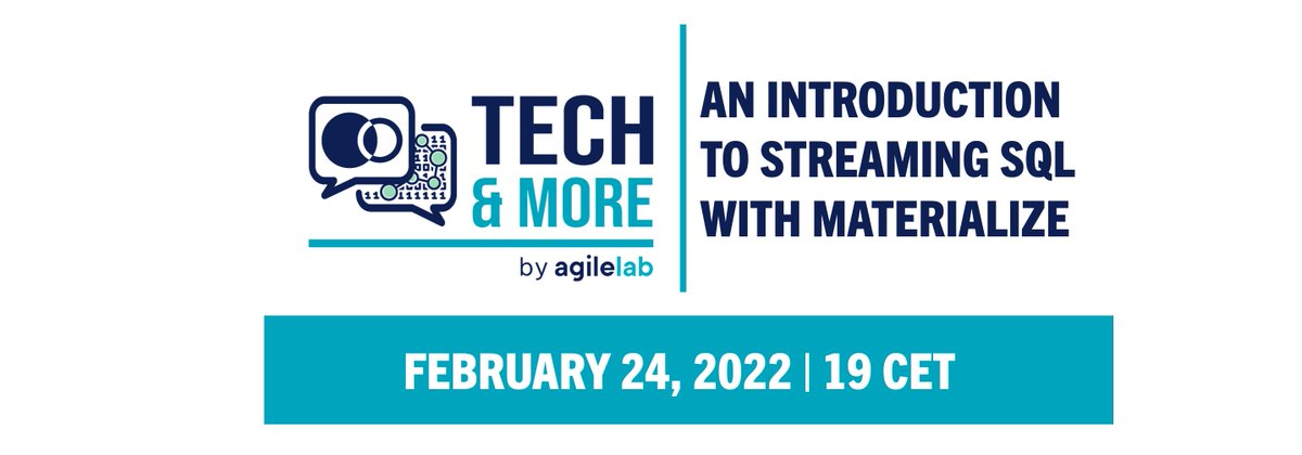 Agile__Lab's tweet image. Join us on Feb24th for the next Tech&amp;amp;More event: with @morsapaes we will cover the basic concepts of streaming #SQL and highlight what makes Materialize unique in comparison to other tools.
bit.ly/3Bb0zo
#streamingdata #bigdata #meetups
