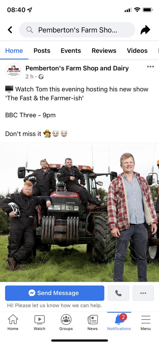 mariepercival's tweet photo. It seems our local milk farmer from who we get the most delicious raw milk from is on the telly box tonight #Pembertons #FastandFarmerish #Tarctors #GoTom https://t.co/wqBkRWueu8