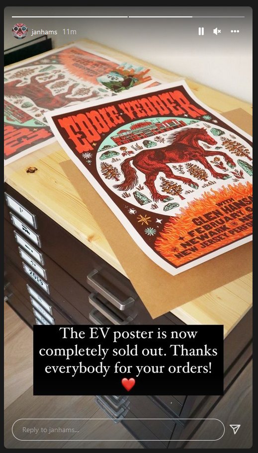 demetriosns's tweet photo. @eddievedder #JanHamstra @mrtsurt #Poster https://t.co/gMUwTv0ee4