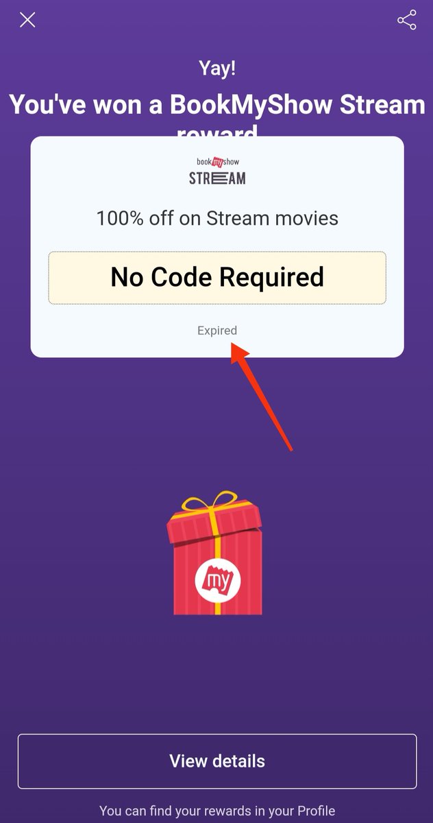 Anupriya014's tweet photo. Hi @bookmyshow ! Why am I winning  expired rewards?? 🤯
#movies #Rewards #app https://t.co/FhaLJgbjo9