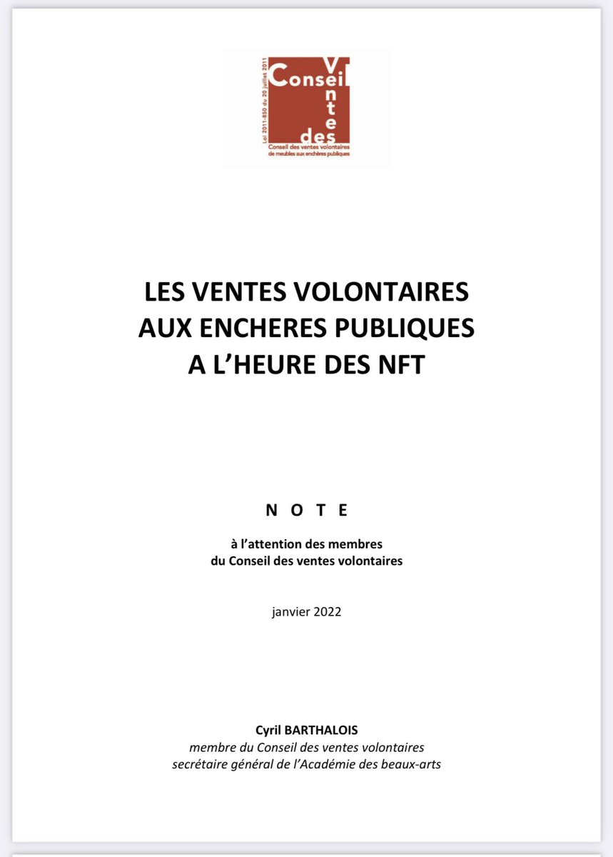 cbarthalois's tweet photo. L’@AssembleeNat examine aujourd’hui une proposition de loi qui comporte, notamment, l’extension des ventes aux enchères aux biens incorporels. J’avais appelé de mes vœux cette libéralisation dans le rapport que j’ai rendu il y a quelques semaines au Conseil des ventes. https://t.co/uMCyxvsvdK