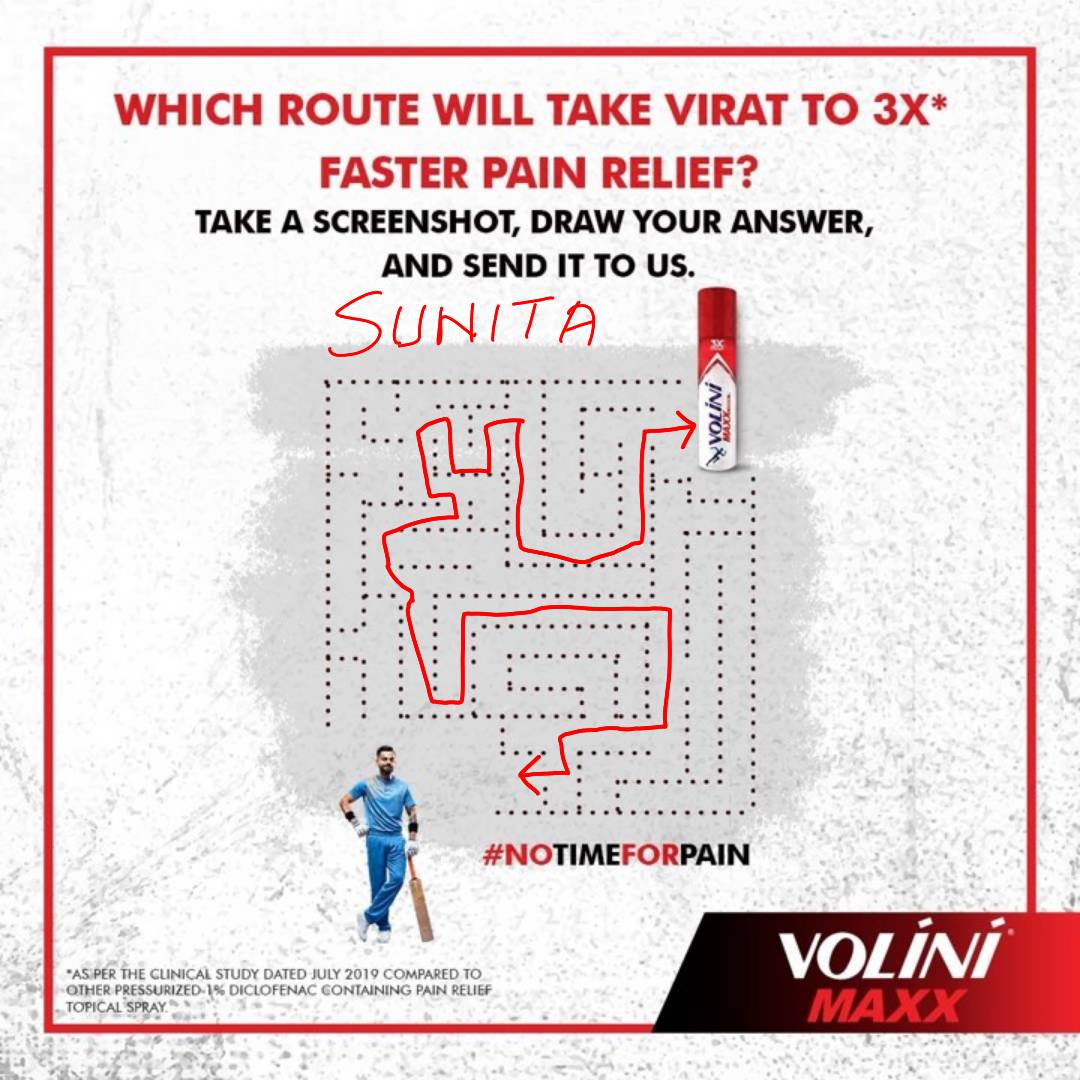SunitaKatyal's tweet image. Here is my perfect Screenshot 
 
#WinWithVolini #DrawAndWin #NOTIMEFORPAIN  
@MyVolini