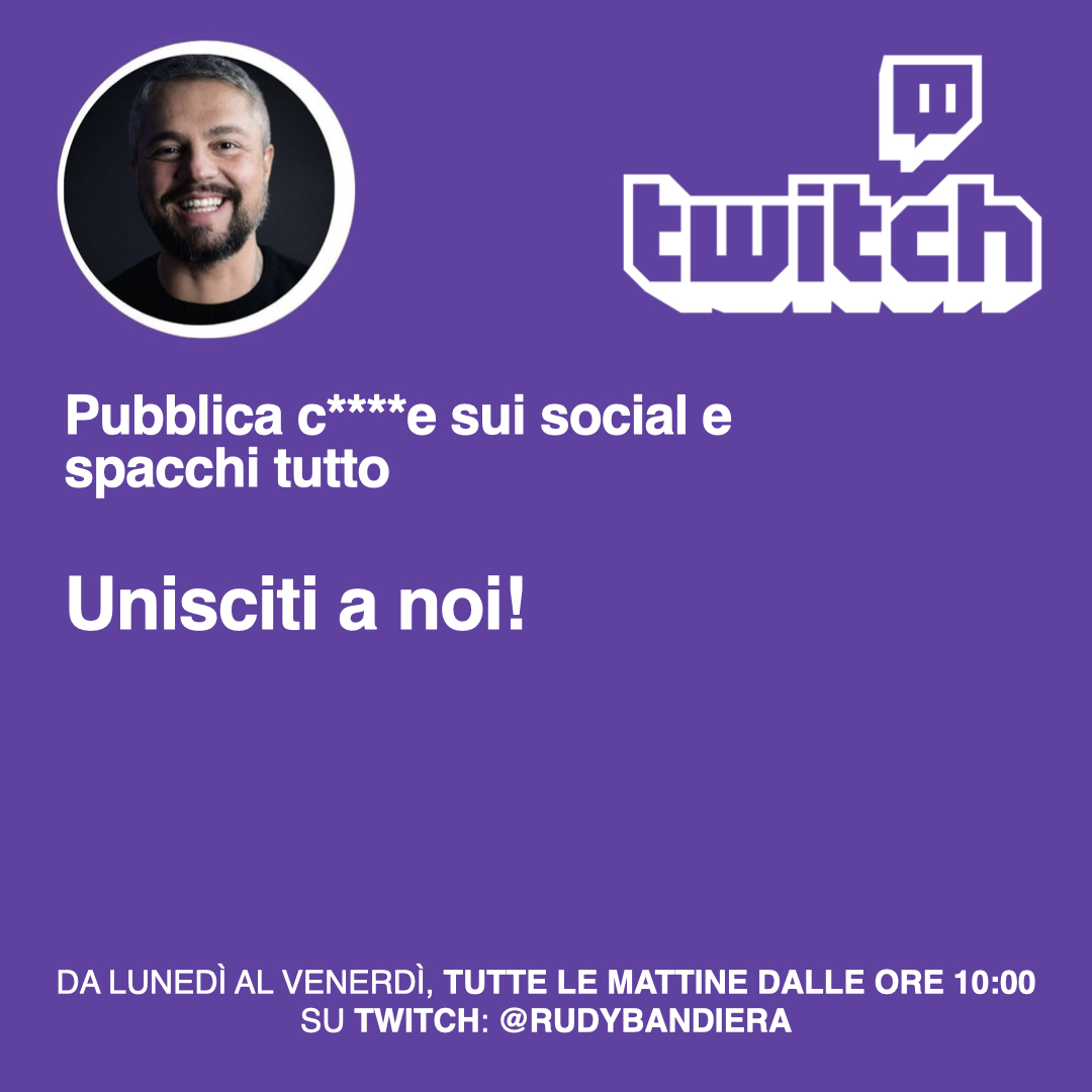 RudyBandiera's tweet image. Scrivi ca***e sui social e spacchi tutto, scrivi cose sensate e passi per saccente, scrivi cose sagge e passi per vecchio, scrivi cose serie e passi per noioso. Forse si devono scrivere solo ca***e?
Parliamone su #Twitch dalle 10 twitch.tv/rudybandiera

#RudyLiveTwitch