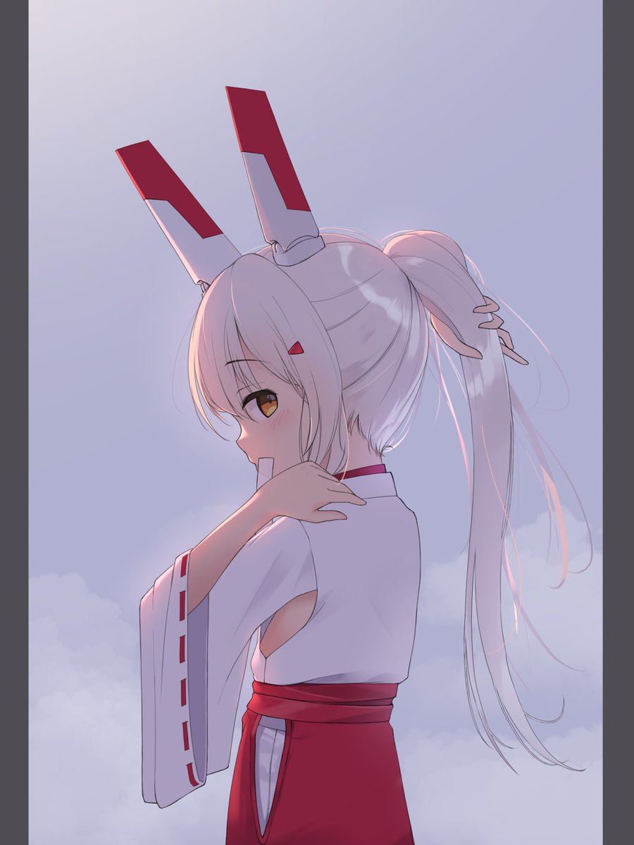 描きました、巫女綾波を 