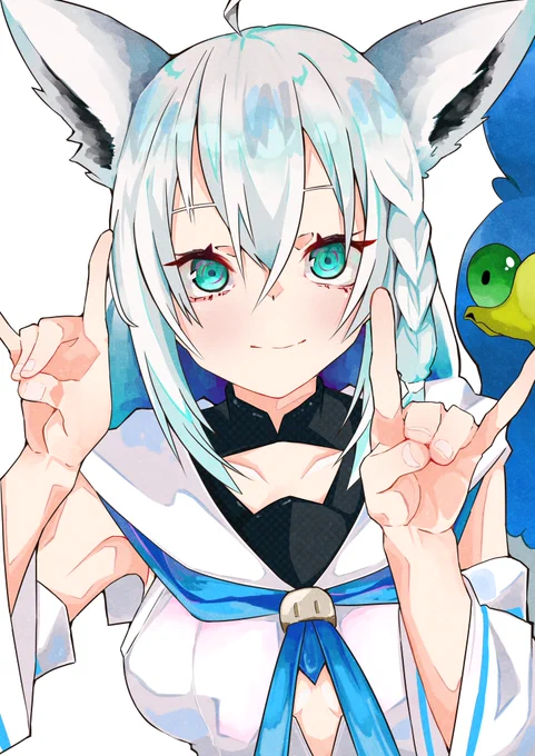 #この作品がなかったら今の自分は存在しなかったと言っても過言ではない作品
1番最初に描いたフブキング
イヤリング描いてないオォン… 
