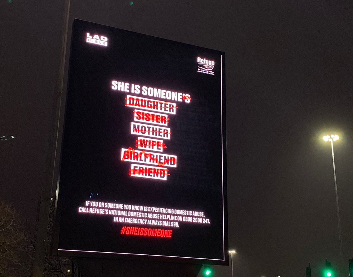 TheDrum's tweet photo. Not just a ‘daughter, sister, mother, wife, girlfriend, friend’ 👉 https://t.co/porbtDNS2o 
@ladbible’s campaign for Sexual Abuse/Violence Awareness Week says ‘She is Someone’.

The campaign is running a campaign on Europe’s largest digital billboard.

#OOH #Marketing #Abuse https://t.co/QZ9OwtRclZ