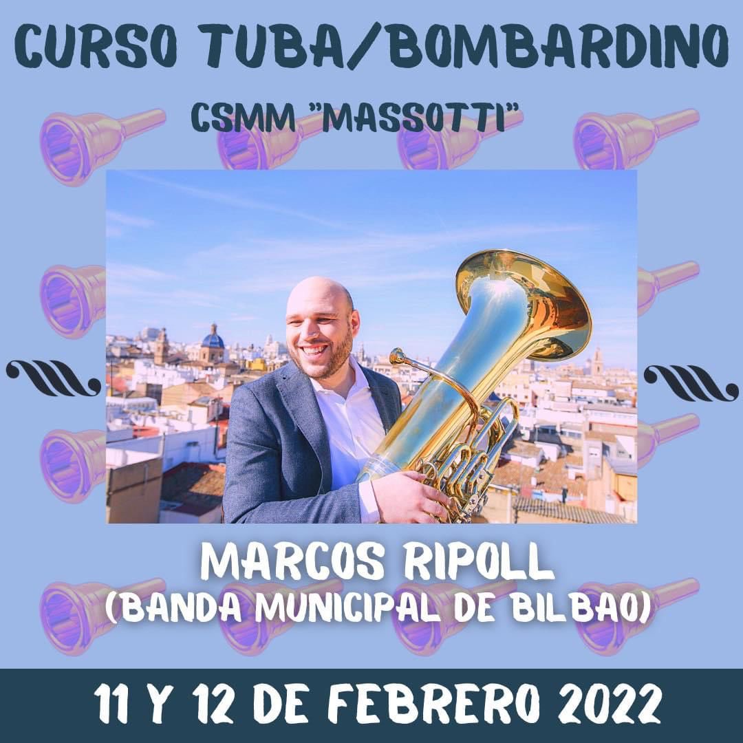 Curso de tuba y bombardino en el Conservatorio Superior de Música de Murcia con Marcos Ripoll.