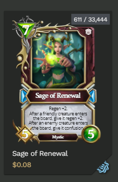 Cryptogren's tweet photo. @GodsUnchained Panic buy Sage Of Renewal??? https://t.co/pVgQq2KzfF