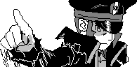 ゲームのお絵かきチャット機能で描いたノボリさんとシャンデラ 