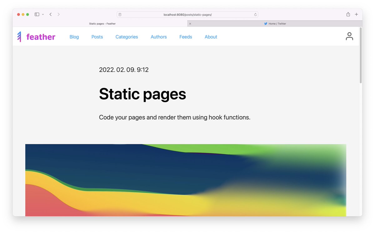 tiborbodecs's tweet image. The blog module looks nice again. 🖤

#SwiftLang #Xcode #codevapor #FeatherCMS