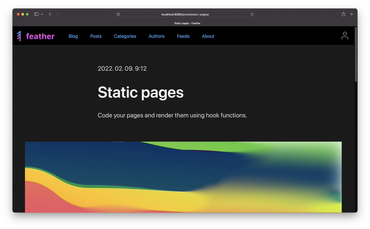 tiborbodecs's tweet image. The blog module looks nice again. 🖤

#SwiftLang #Xcode #codevapor #FeatherCMS