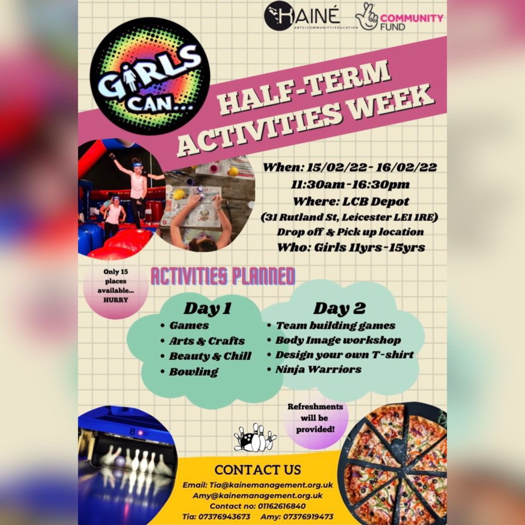 Sisters_Can's tweet photo. Girls Can…. is back with another half term program for you. If you know a girl between the ages of 11-15 years sign them up today. #girlscan #halfterm https://t.co/S0c0D0Zbz1