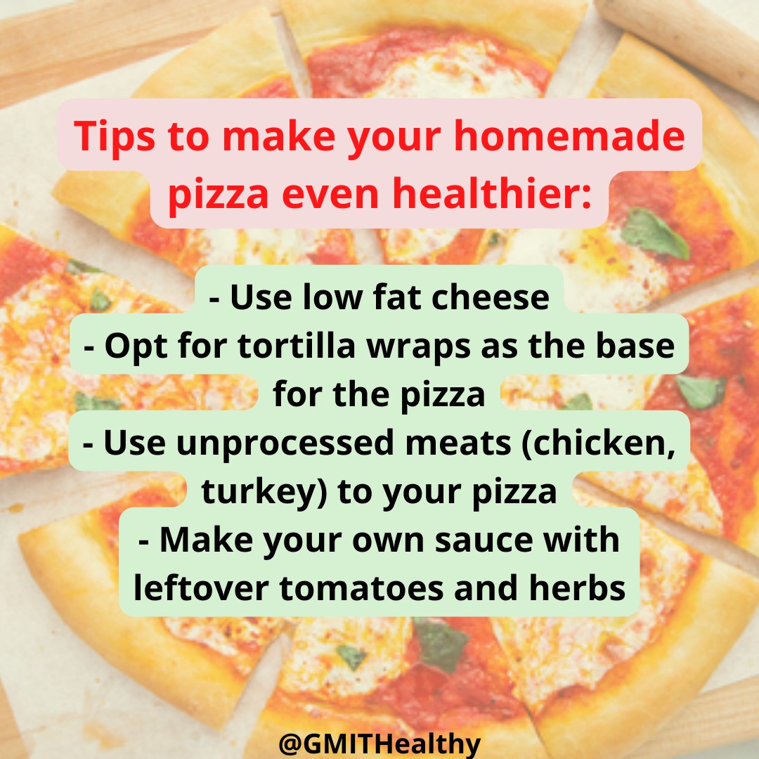 ATUHealthyGM's tweet photo. Happy #WorldPizzaDay! 🍕Why not make your own using leftover vegetables & meat. Don’t forget to share & tag us in your pizza posts with #NewYouIn22 to have a chance of winning an amazing prize!
@GMITOfficial @GMITSU @GMITMayoCampus @GMITLetterfrack @GMIT_CCAM @MountbellewAgri https://t.co/e0EgUHu0aB