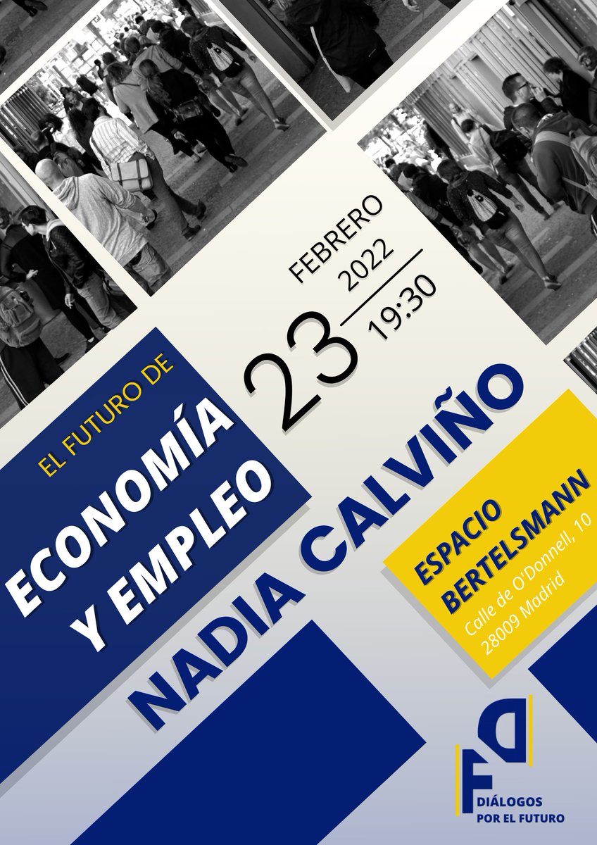 INICIAMOS EL PRIMER ENCUENTRO CON NADIA CALVIÑO 📣

Para hablar sobre “El futuro de la Economía y Empleo” abordando la realidad de la juventud en la era post-covid.

espaciobertelsmann.es/dialogos-por-e…

#dialogosxfuturo