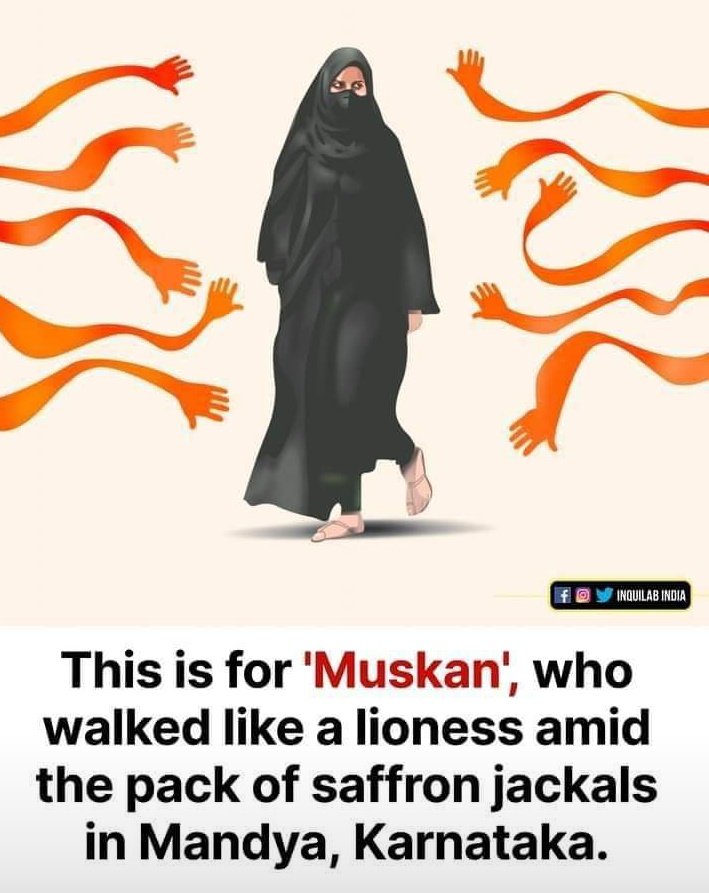 razvi453's tweet photo. Every Muslim has to raise his voice like a Muskan, for rights, for freedom, otherwise these Sanghis will make your life difficult.

#SalamMuskan https://t.co/szJw4FIHjC