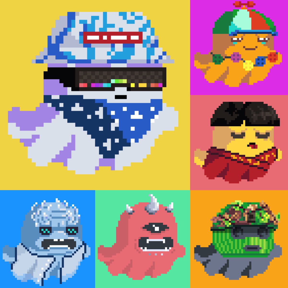 ChubbyGhosts's tweet photo. Drop 9 is out now NEW STYLE!🥳👻

6 new ghosts (1 animated) dropped👻

Featuring Night King ❄️🧊

 #nftcommunity #openseanft #nftart #digitalart #pixelart #nftgallery #soldnft #nftsold https://t.co/IUGhnlrkaJ