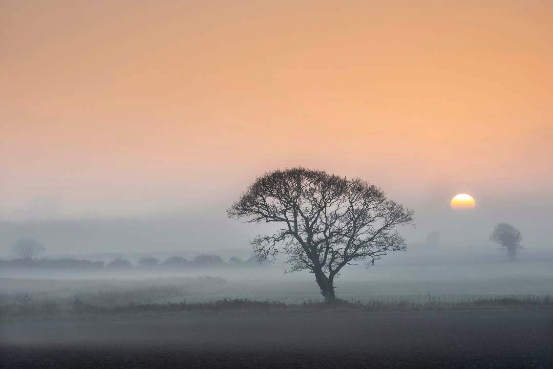 Bacton. Norfolk. Winter sunset