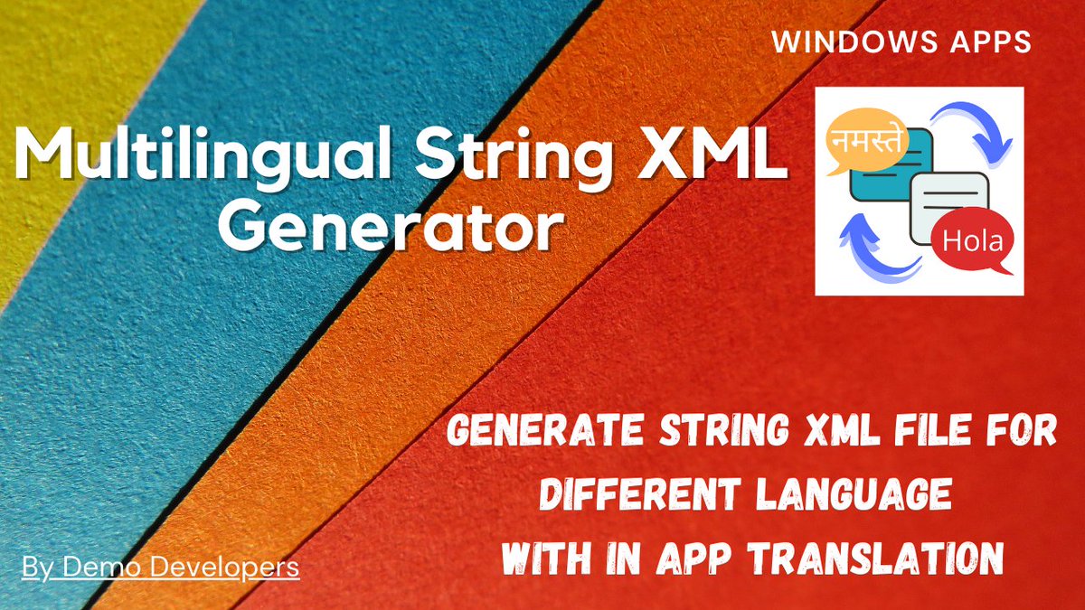 DemoDevelopers's tweet image. Strings XML Generator

Generate Strings XML For Different Languages With In App Translation. Make Your Android Support Multilingual. Android Localization Strings XML Generator.
microsoft.com/store/apps/9NZ…
#MultilingualApp #DemoDevelopers #Android #Localization #Translation