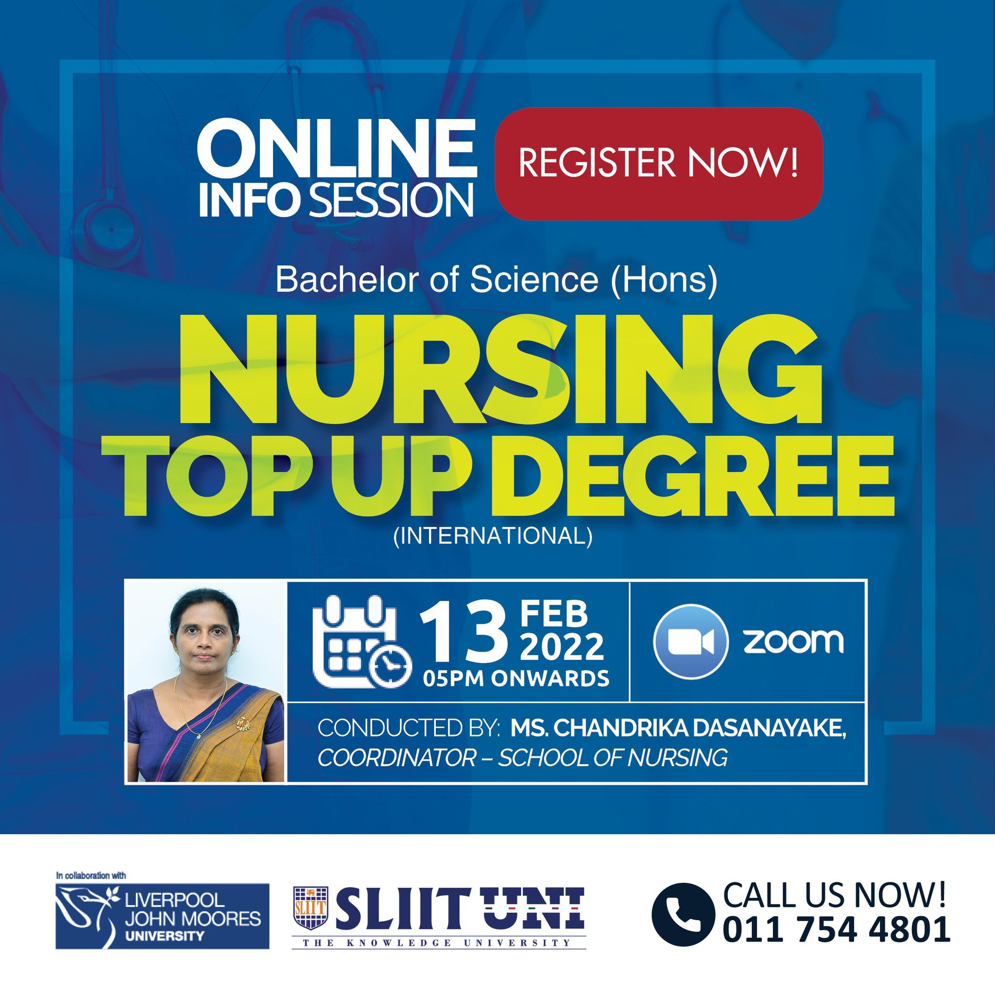 SLIIT Twitter: "Online Sharing session - BSc (Hons) (International) Top-up Degree offered by SLIIT, in collaboration with LJMU, UK. Register Now:https://t.co/kHprSLfsDz https://t.co/RNqFQQUkY1" / Twitter