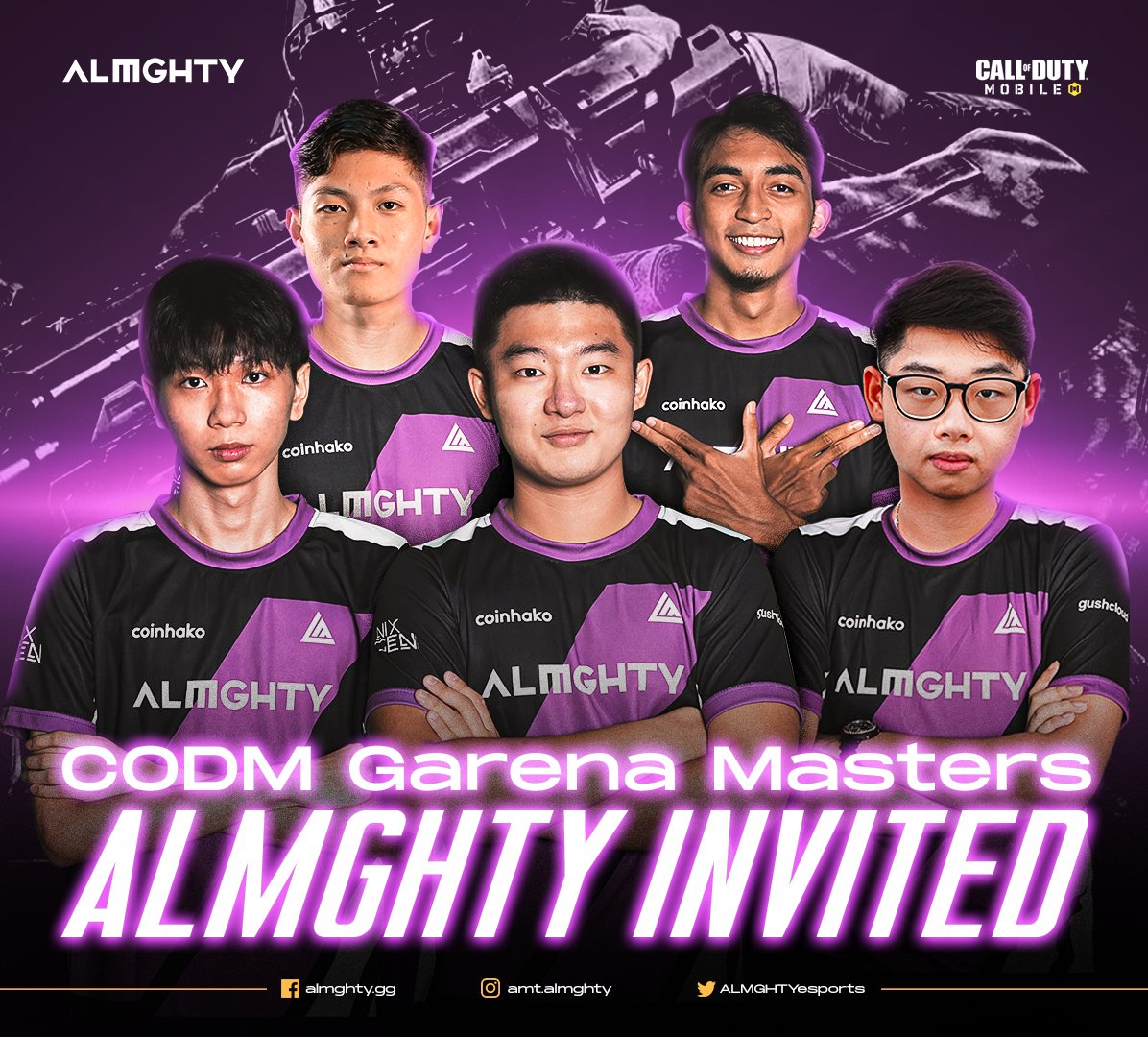 CODM: GARENA MASTERS! A brand new exciting year awaits our CODM Division. Now with JeffPRO, former esports athlete with Dunia Games, we are proud to announce our official contest for the top spot in CODM History. 

#NewRoster #RoadToWorldsAgain #AMTUpTop #InALMGHTYWeTrust