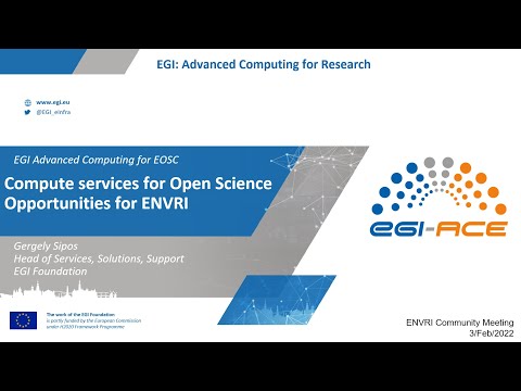 EGI_eInfra's tweet photo. Last week at the #ENVRIweek 2022 our colleague @sipos22 gave a presentation about the #EGIACE service offering for @ENVRIcomm.

Check it out 👉https://t.co/UAIMGCy3qQ https://t.co/j6JBp30g0v