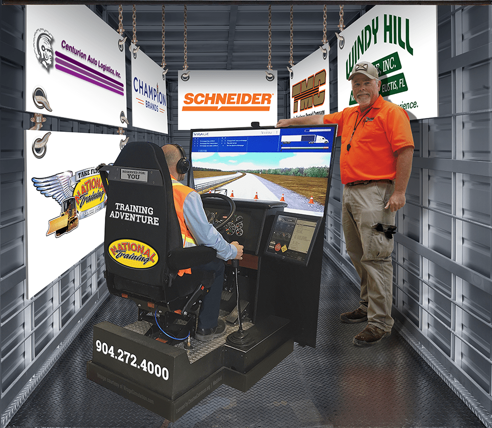 truckHEschool's tweet photo. Gain exposure to real road conditions and build confidence levels with our #CDL simulator training 
Call 904-272-4000 to schedule today! https://t.co/Ow02295kY6