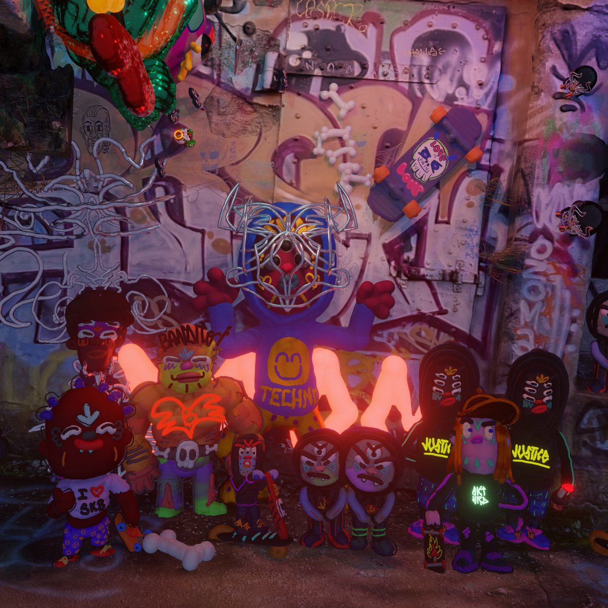 GM! from the Doom gang!🌞💀
They wish you all a psychedelic day ahead🤩🍄