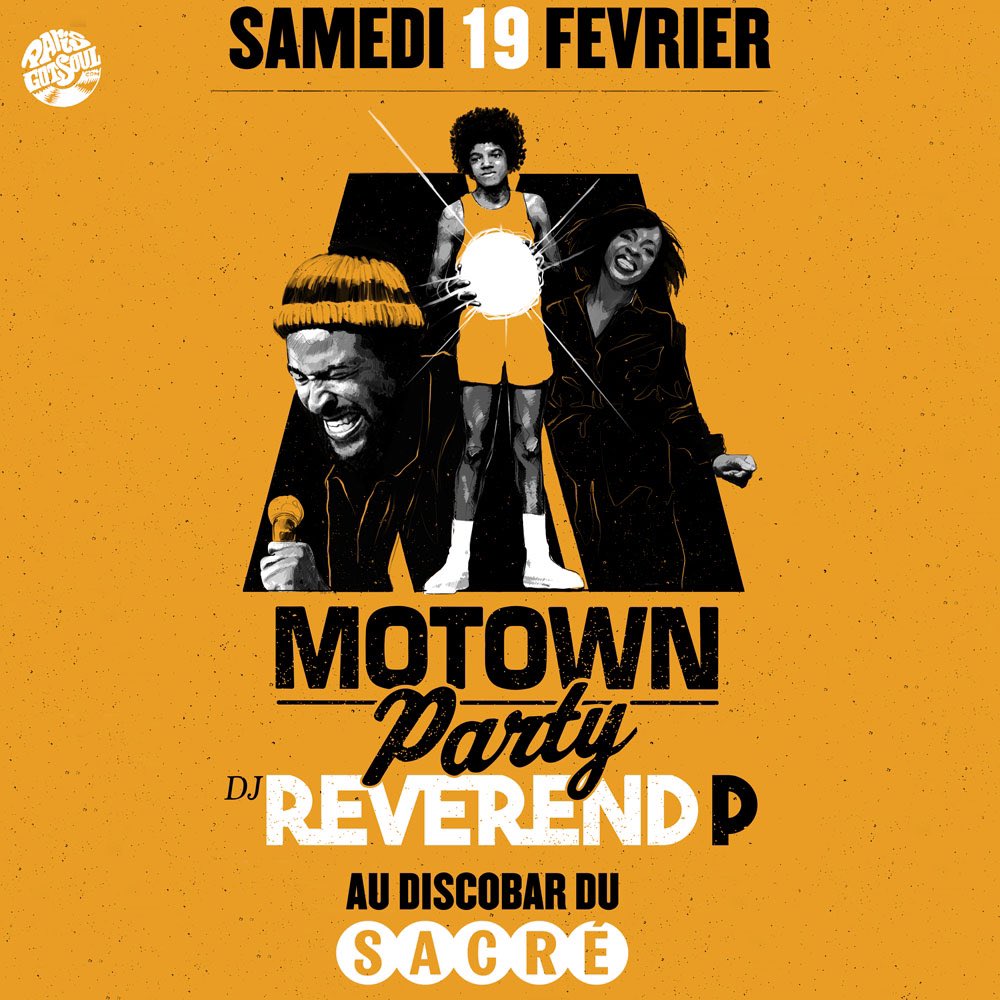 Après 2 ans d’interruption retour des #motownparty samedi 19 février au #discobar du #sacre avec <a href="/djreverendp/">DJ Reverend P</a>