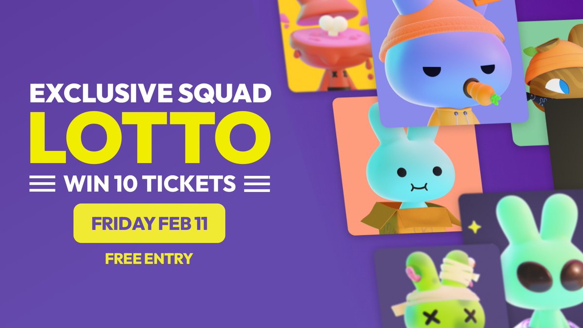 SweetStacksNFT's tweet photo. #PancakeSquad gather round!

This Friday, your Squaddie earns you a free entry into an exclusive draw to win 10 lifetime #NFT tickets from Sweet Stacks 🎟️🐇

10,000 Squaddies, 10 tickets, 1 winner 🏆

Join our Telegram to see the live draw: https://t.co/YFrQrLW2Fl https://t.co/HxRkFyLbcO