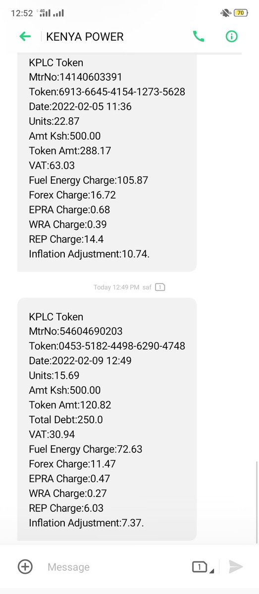peterka03740982's tweet photo. @KenyaPower_Care 
What country am I in.
How does one get this difference on the same month let alone an year.
The suffering is beyond crucification.. @bonifacemwangi https://t.co/3IZsgzt2TH