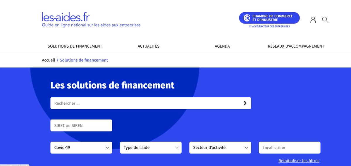 🔵 Besoin d'informations sur les solutions de financement pour votre #entreprise ? Rdv 👉 les-aides.fr , la plateforme dédiée des #CCI. #France #FranceRelance #COVID19France