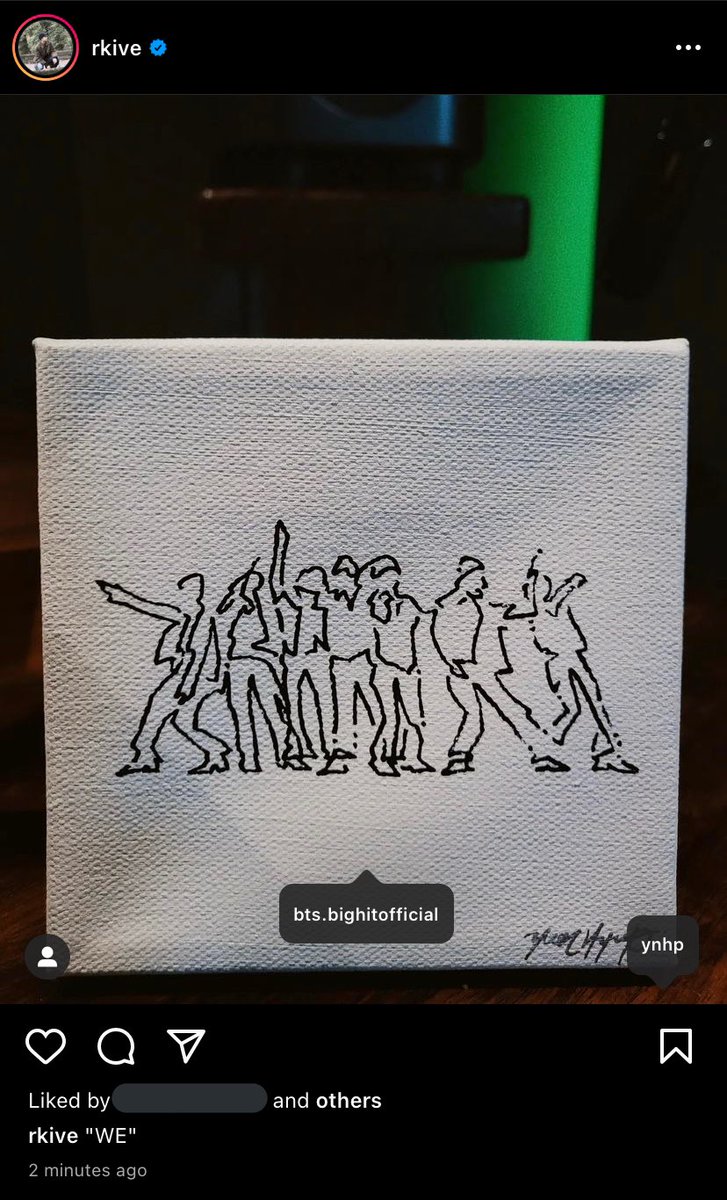 btsinthemoment's tweet photo. [rkive] instagram post 

🐨 "WE" 

[+ tagged the official bts account and the artist yoon hyup] https://t.co/MXcn9UtwIi
