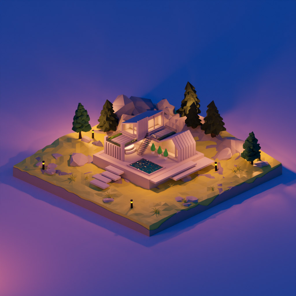 AuroraNeighbors's tweet photo. The mountains are calling and I must stay.
 #metaverse
Come move in with us, the Aurora community at @metavillageNFT #SolanaNFTs #MagicEden https://t.co/2uXJYYOIfF