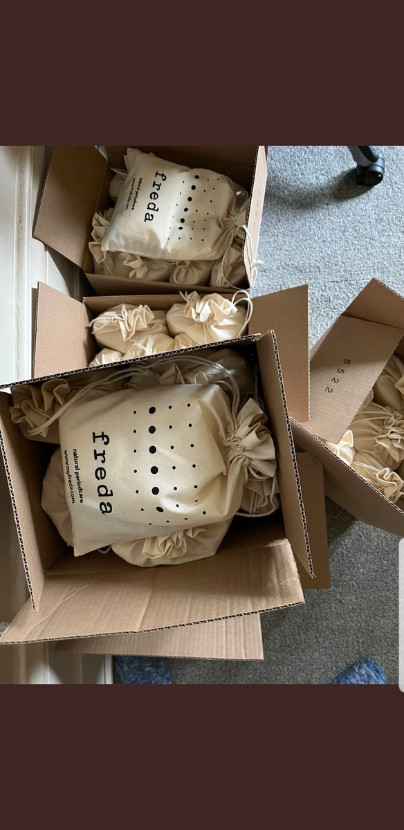 Looking forward to distributing these fabulous gift bags of sanitary products &amp; pants from <a href="/fredaspeaks/">Freda</a>  They will be given to Afghan refugee school girls together with the fabulous school bags donated by <a href="/SchoolinaBag1/">School in a Bag</a> &amp; Raspberry Pi computers <a href="/RaspberryPi_org/">Raspberry Pi Foundation</a>