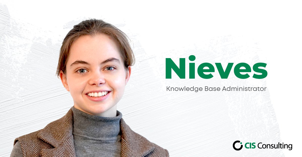 cis_io's tweet photo. Meet our Knowledge Base Administrator Nieves, a self-professed investment geek 💸 &amp; football enthusiast ⚽ Here to ensure that CIS consultants have the necessary processes and access to information to best serve our clients. https://t.co/WZumMHEyD4
